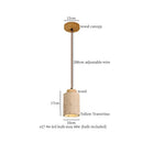 GobekUsa Columnar Stone LED Pendant Lamp - Yellow Travertine - Nordic Minimalism