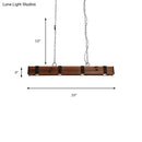 GobekUsa Wood Beam Down Light Kitchen Island Lighting - Lodge Style with 4 Lights and Chain - Black Finish