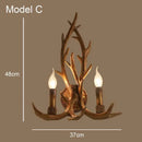 GobekUsa Deer Antler Chandelier: American Retro Resin Horn Lamps for Rustic Home Decor