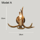 GobekUsa Deer Antler Chandelier: American Retro Resin Horn Lamps for Rustic Home Decor