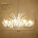 GobekUsa Deer Antler Chandelier: American Retro Resin Horn Lamps for Rustic Home Decor