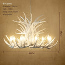 GobekUsa Deer Antler Chandelier: American Retro Resin Horn Lamps for Rustic Home Decor