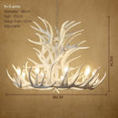 GobekUsa Deer Antler Chandelier: American Retro Resin Horn Lamps for Rustic Home Decor