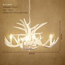 GobekUsa Deer Antler Chandelier: American Retro Resin Horn Lamps for Rustic Home Decor
