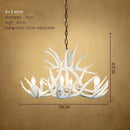 GobekUsa Deer Antler Chandelier: American Retro Resin Horn Lamps for Rustic Home Decor