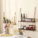 GobekUsa Rustic Wood Floating Wall Shelves - Set of 3