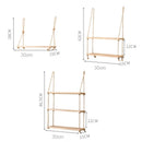 GobekUsa Rustic Wood Floating Wall Shelves - Set of 3