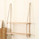 GobekUsa Rustic Wood Floating Wall Shelves - Set of 3