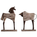 GobekUsa Horse Sculpture: Handmade Wood Grain Design, Animal Figurine for Home Decor