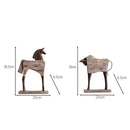 GobekUsa Horse Sculpture: Handmade Wood Grain Design, Animal Figurine for Home Decor