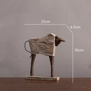 GobekUsa Horse Sculpture: Handmade Wood Grain Design, Animal Figurine for Home Decor