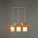 GobekUsa Modern Wood Linear Island Lighting for Restaurants - Natural Wood Island Light