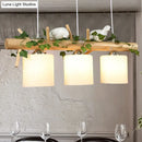 GobekUsa Modern Wood Linear Island Lighting for Restaurants - Natural Wood Island Light