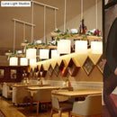 GobekUsa Modern Wood Linear Island Lighting for Restaurants - Natural Wood Island Light