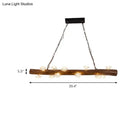GobekUsa Rustic 12-Light Wood Hanging Lamp for Bedroom or Kitchen Island