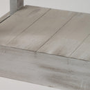 Rustic Wood Square Side Table with Shelf