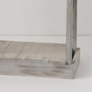 Rustic Wood Square Side Table with Shelf