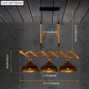 GobekUsa Sophie's Rustic 3-Light Island Pendant with Beige Hemp Rope Shade for Restaurant Suspension Light