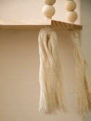 GobekUsa Rustic Wooden Wall Shelf with Hanging Plant Storage