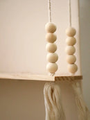 GobekUsa Rustic Wooden Wall Shelf with Hanging Plant Storage