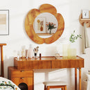 29 Inch Rustic Hanging Vanity Mirror with Teak Wood Frame by LJGDeals