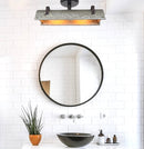 Galvanized Metal Farmhouse Ceiling Light | 17" Flush Mount