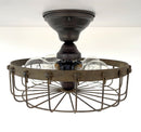Rustic Industrial Cage Ceiling Light | 11.5"