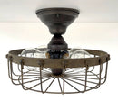 Rustic Industrial Cage Ceiling Light | 11.5" by The Lamp Goods