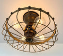 Rustic Industrial Cage Ceiling Light | 11.5" by The Lamp Goods