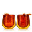 Aurora Double-Walled Tumblers in Amber Set of 2 by Viski