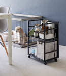 Two-Tier Hideaway Storage Cart (24" H)  - Steel