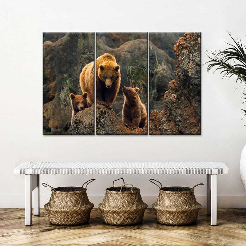 Bear And Cubs Wall Art