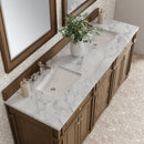 James Martin Bristol 72" Double Bathroom Vanity, Saddle Brown