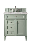 James Martin Brittany 30" Single Bathroom Vanity, Sage Green