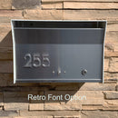 RetroBox Locking Wall Mount Mailbox in JET BLACK