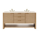 James Martin Solene 72" Double Bathroom Vanity, Seaside Oak