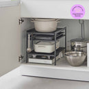 Three-Tier Cabinet Storage Rack (14" H)  - Steel