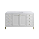 James Martin Chicago 60" Single Bathroom Vanity, Glossy White