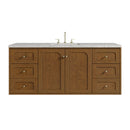 James Martin Laurent 60" Dual Mount Single Bathroom Vanity, Honey Oak