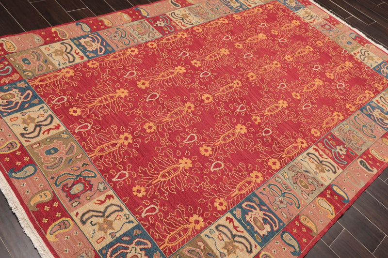 5'10" x 8'10" Hand Knotted 100% Wool Reversible Oriental Area Rug Red