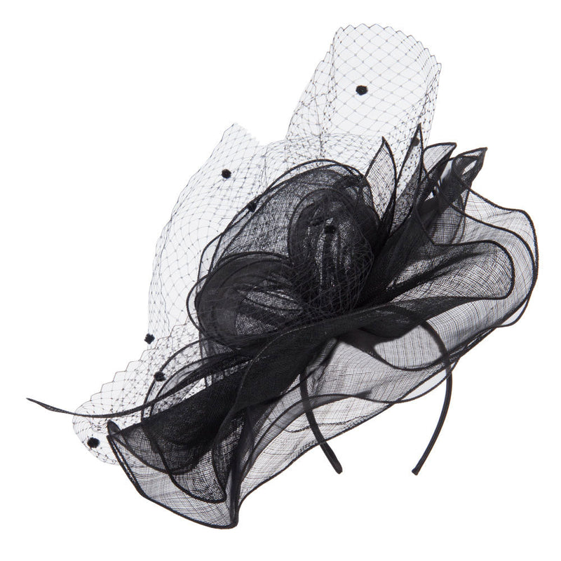 Flower Net Sinamay Fascinator