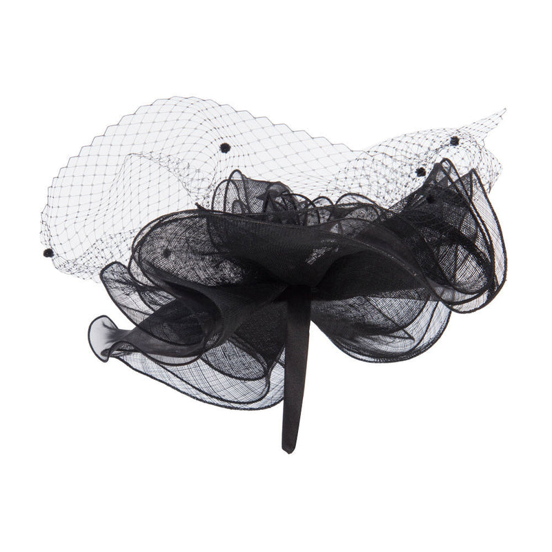 Flower Net Sinamay Fascinator