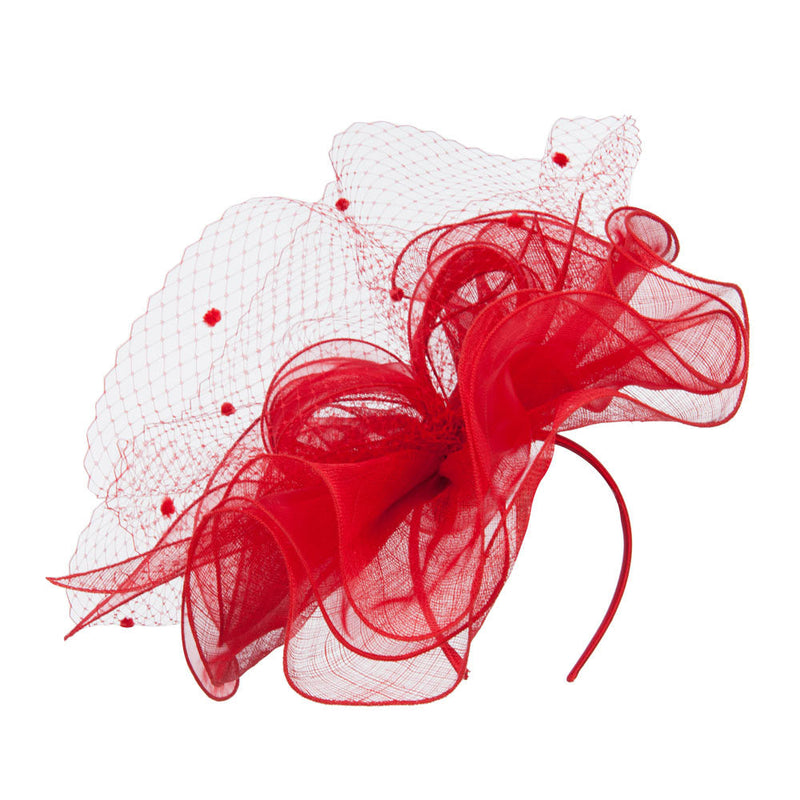 Flower Net Sinamay Fascinator