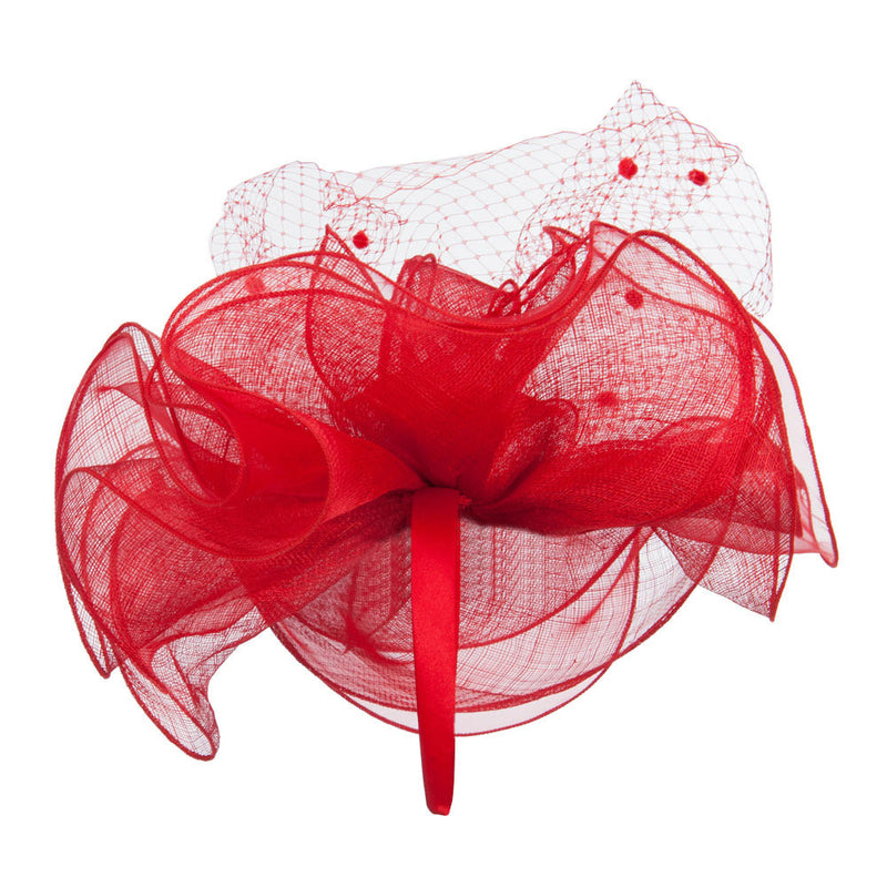 Flower Net Sinamay Fascinator