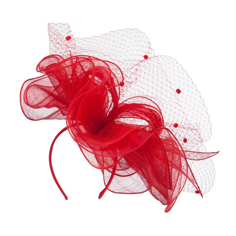 Flower Net Sinamay Fascinator