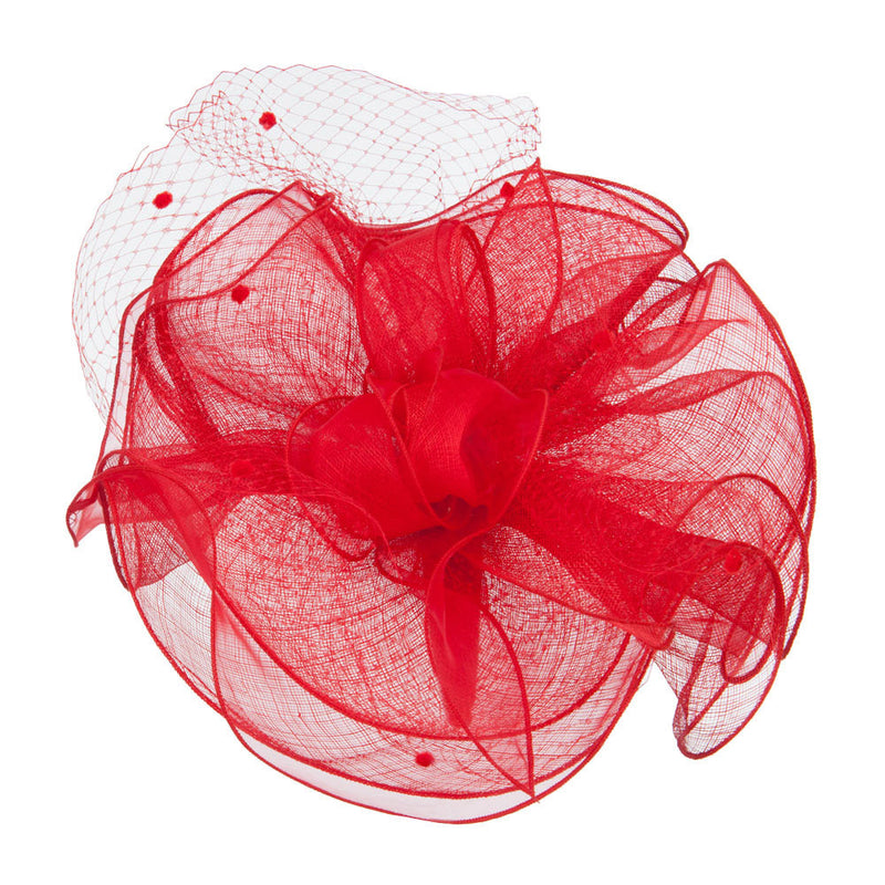 Flower Net Sinamay Fascinator