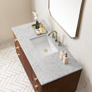 James Martin Amberly 48" Dual Mount Single Bathroom Vanity, Mid-Century Walnut