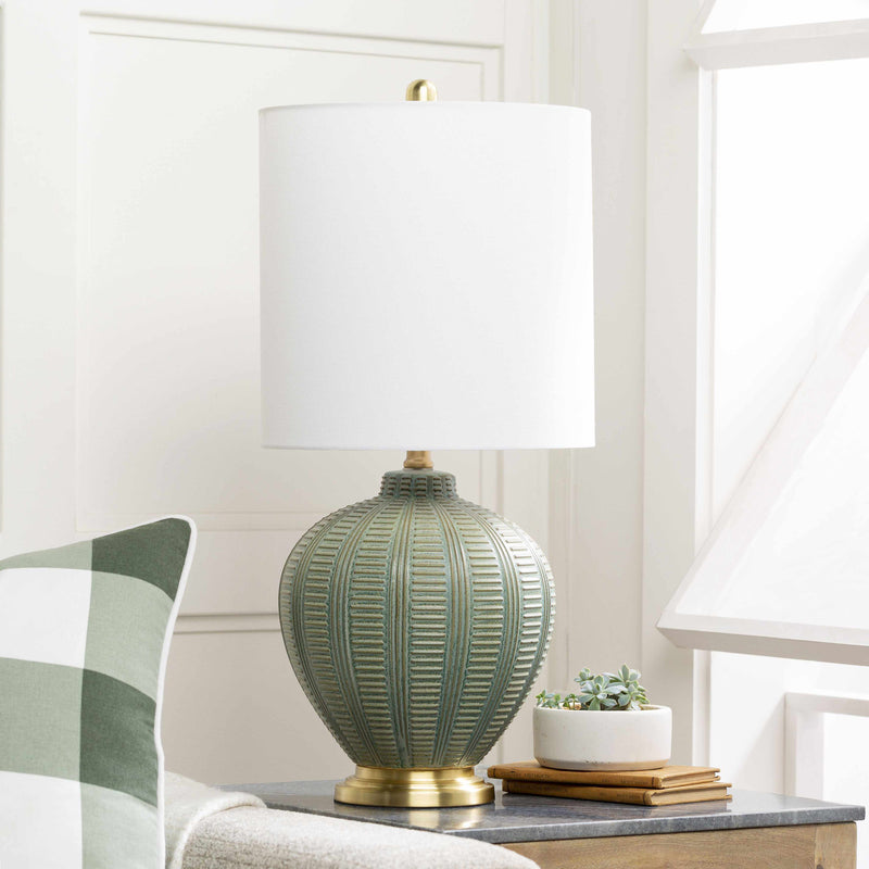 Gaflenz Traditional Green Table Lamp