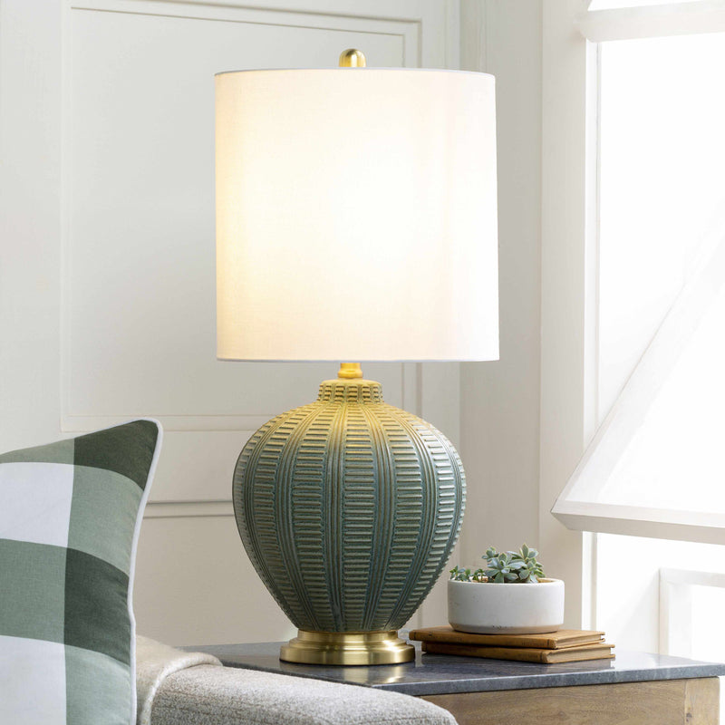 Gaflenz Traditional Green Table Lamp