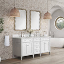 James Martin Brittany 72" Double Bathroom Vanity, Bright White